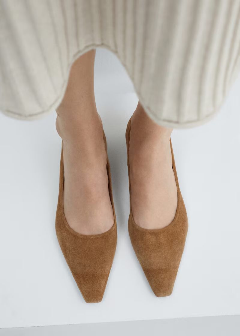 Chaussures cuir pointues -  Femme | Mango France | MANGO (FR)