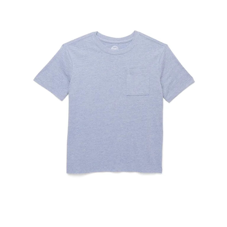 Wonder Nation Boys Chest Pocket Tee with Short Sleeves, Sizes 4-18 & Husky | Walmart (US)