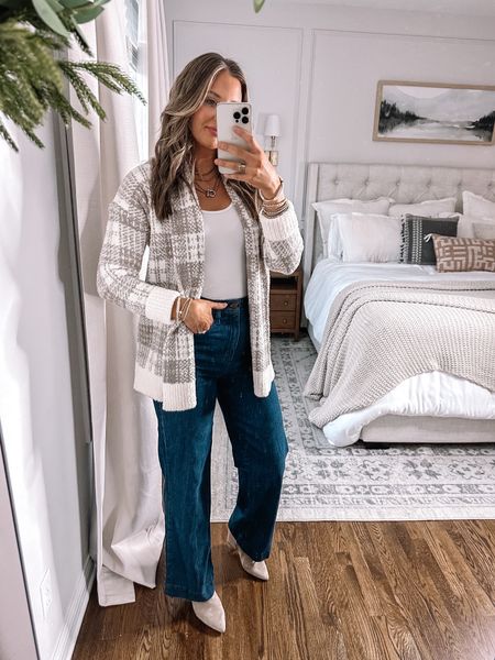 Cozy soft cardigan from Target currently 30% off I love it paired with these Target jeans! I’m wearing true to size in all.

#LTKCyberWeek #LTKHoliday #LTKsalealert