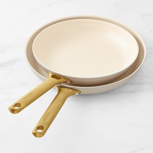 GreenPan(TM) Reserve Ceramic Nonstick Fry Pan Set of 2, 10" & 12", Taupe | Williams-Sonoma
