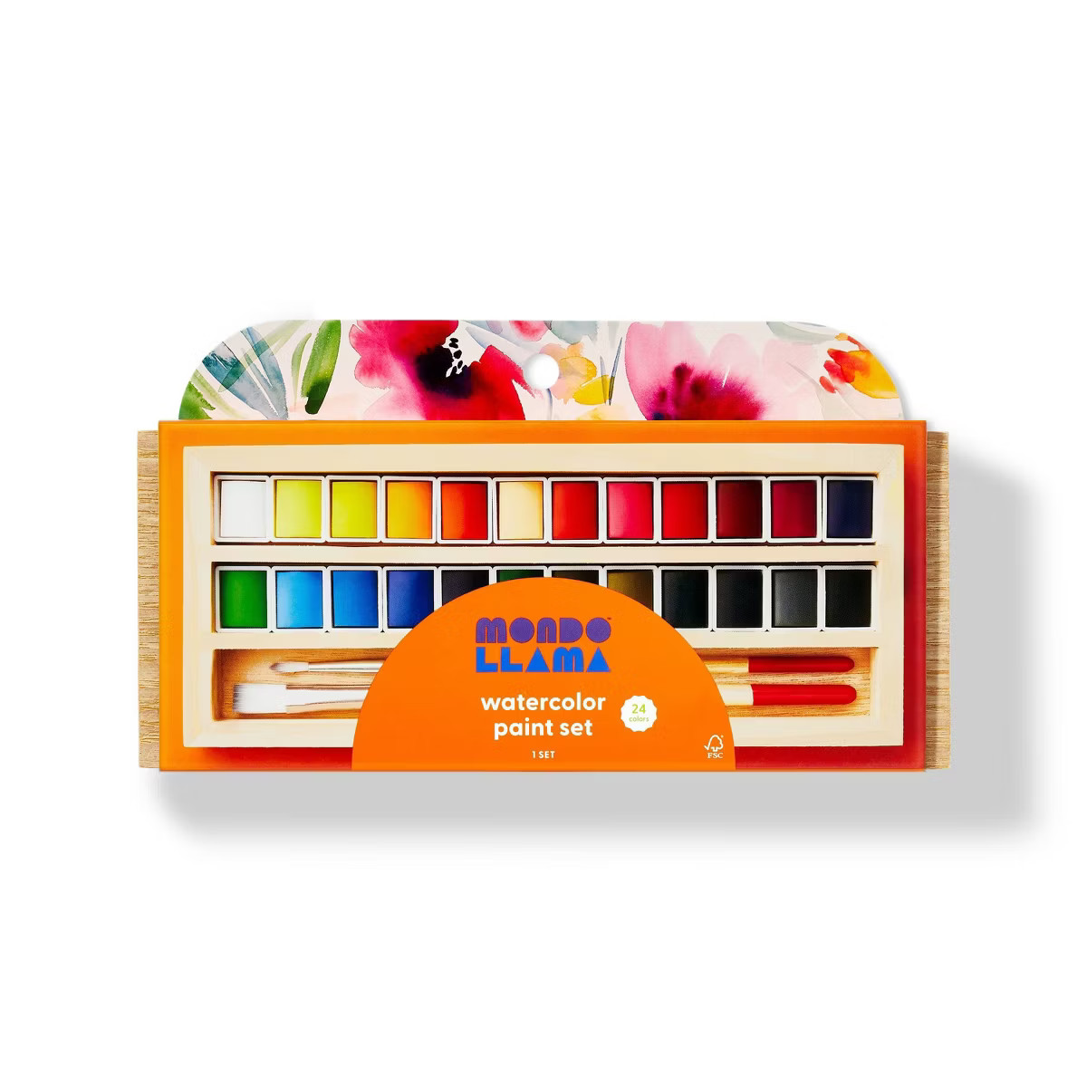 24ct Watercolor Paint Set - Mondo Llama™: Non-Toxic Multicolor Craft Paints for Kids 6+ | Target