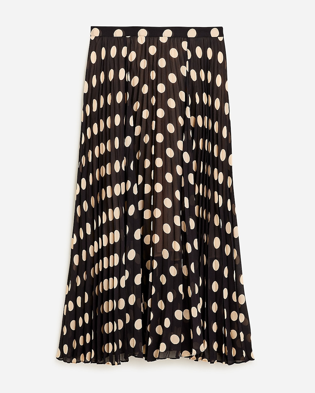 Gwyneth pleated skirt in dot chiffon | J. Crew US