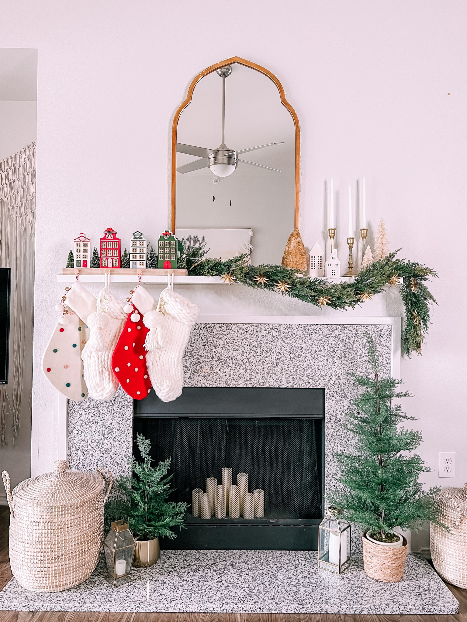 Boho Christmas mantle decor, boho Christmas decor, fireplace decor, Christmas stocking holder, Target Christmas, wondershop

#LTKhome #LTKSeasonal #LTKHoliday