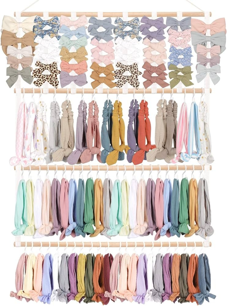 POVETIRE Headband Holder Hair Bows Organizer for Girls,Baby Headbands Hair Accessories Organizer ... | Amazon (US)