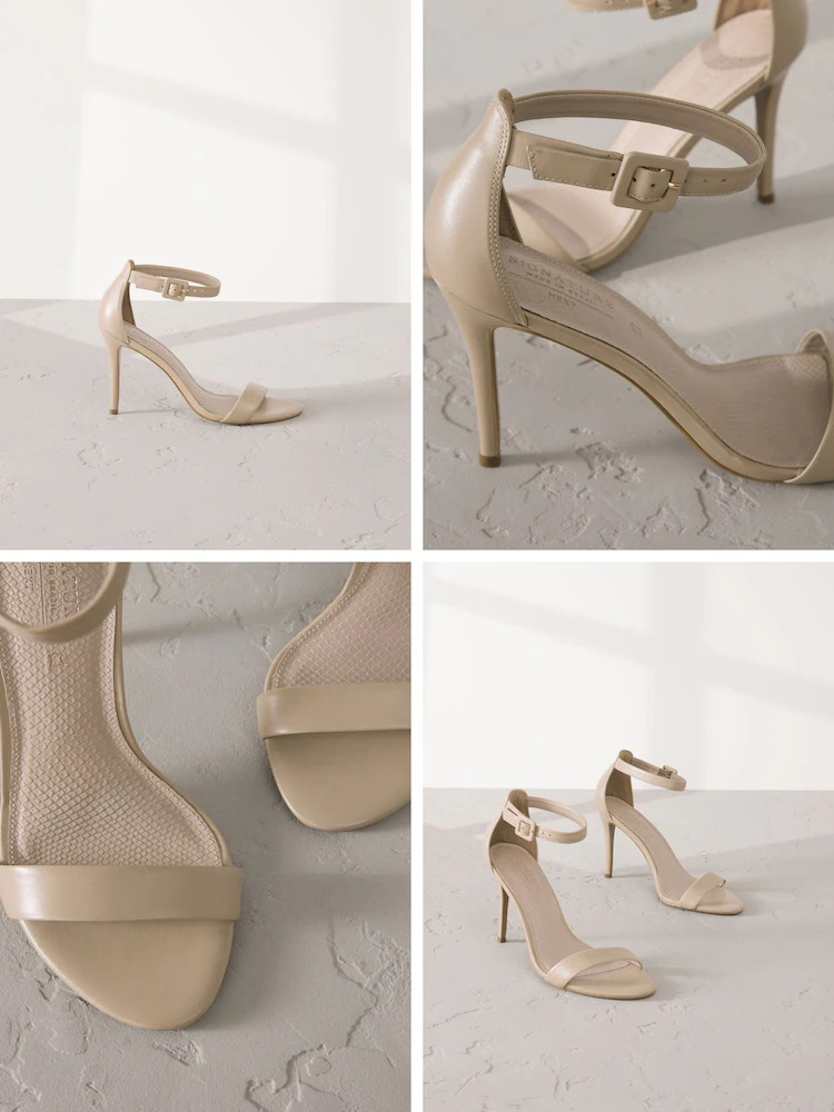 Camel Signature Premium Leather High Round Toe Simple Sandals | Next US