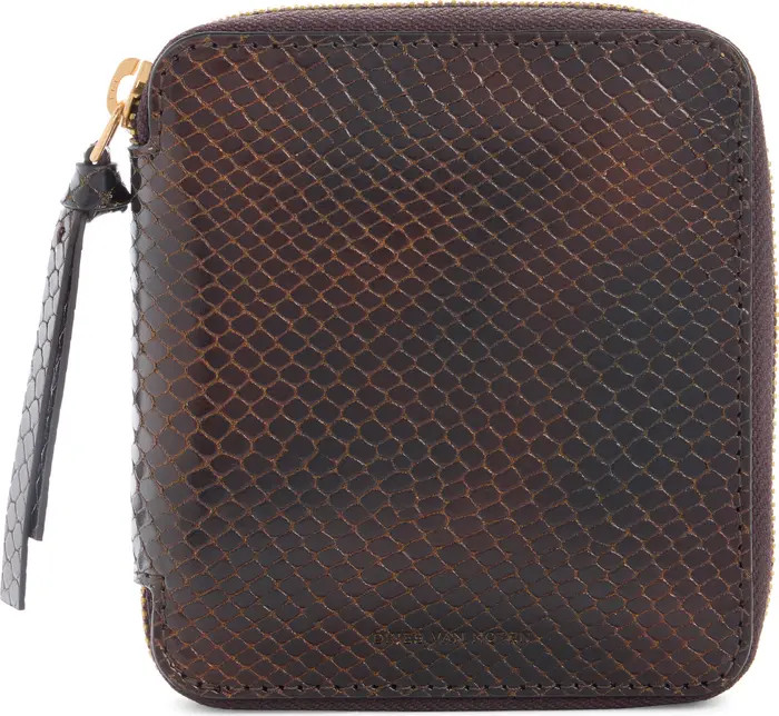 Dries Van Noten W.L. Snake Print Leather Card Case | Nordstrom | Nordstrom