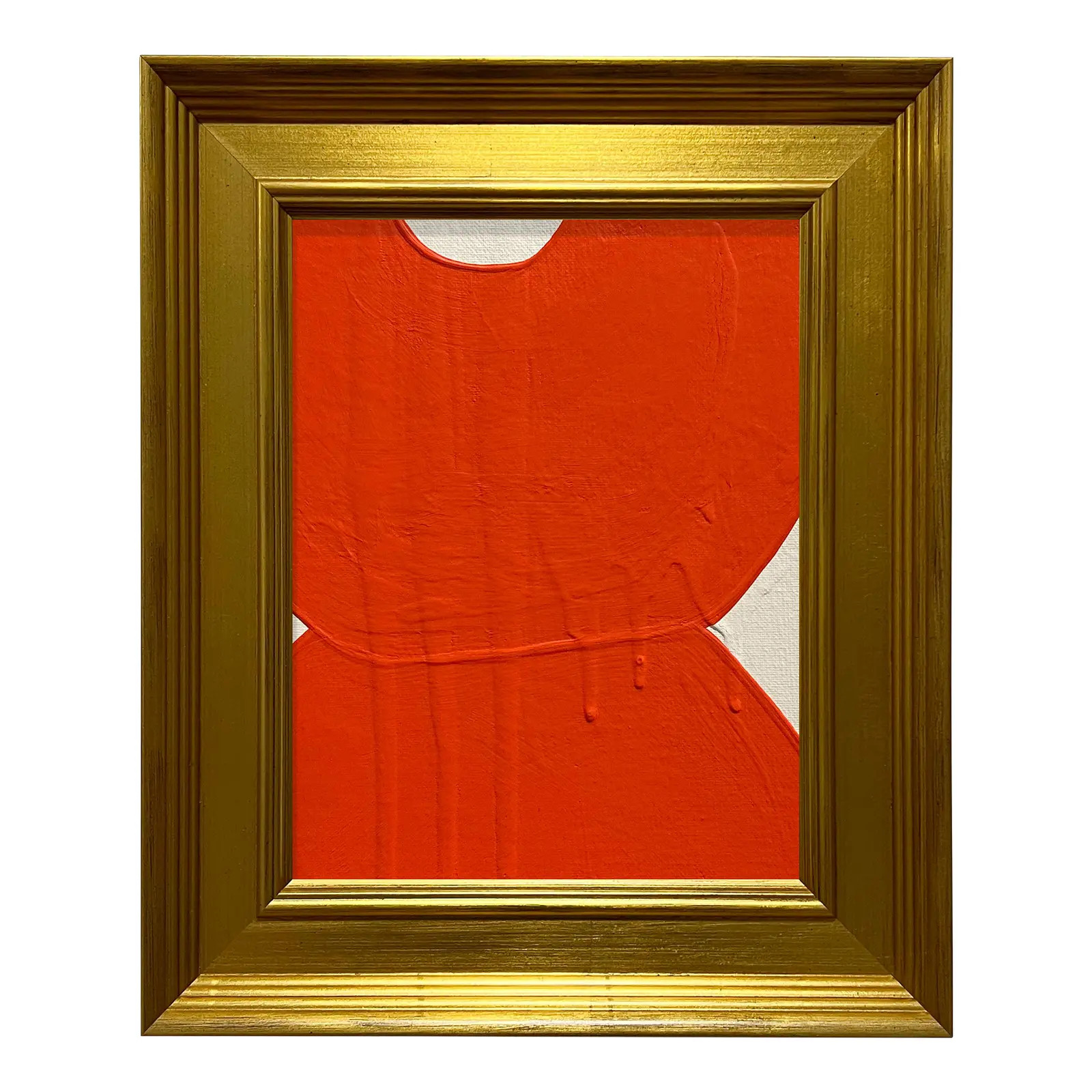 Ron Giusti Mini Sake Cups Orange Cream Acrylic Painting | Chairish