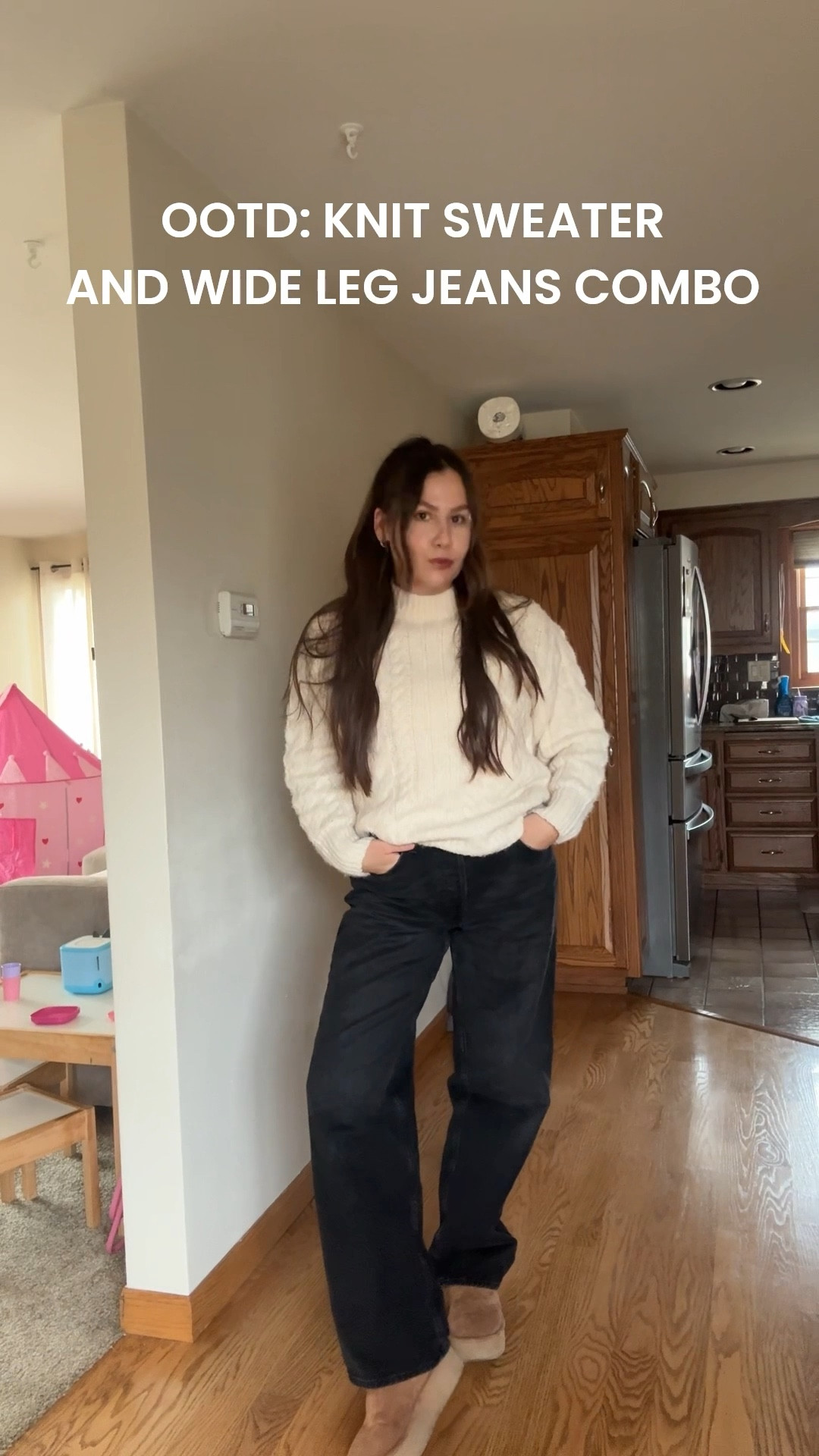 This match was made in heaven! Perfect knit sweater and black wide leg jeans 🧡 Target outfit inspo 🤭

#LTKMidsize #LTKHoliday #LTKSaleAlert