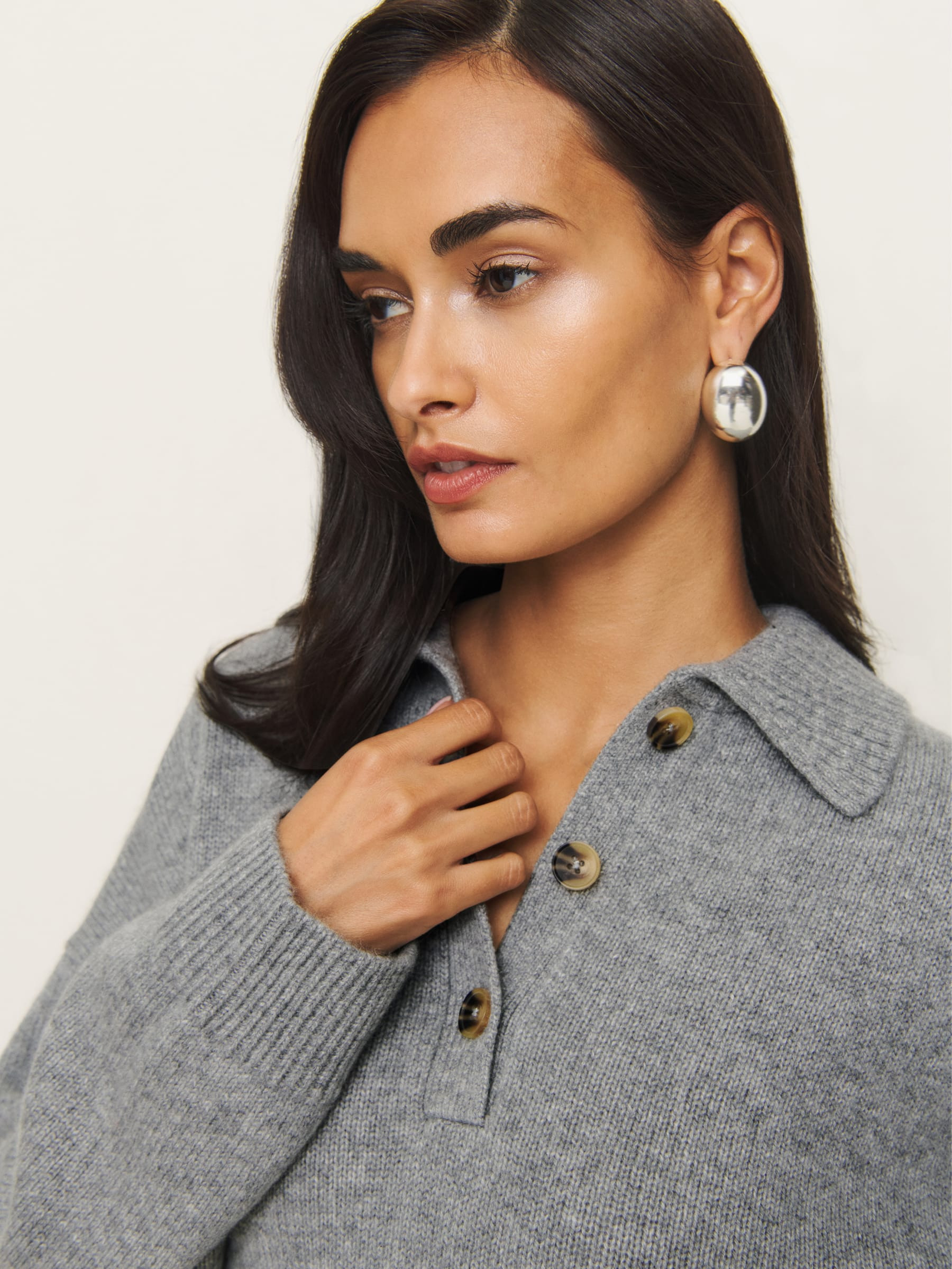 Brooklyn Cashmere Polo Sweater | Reformation (Global)