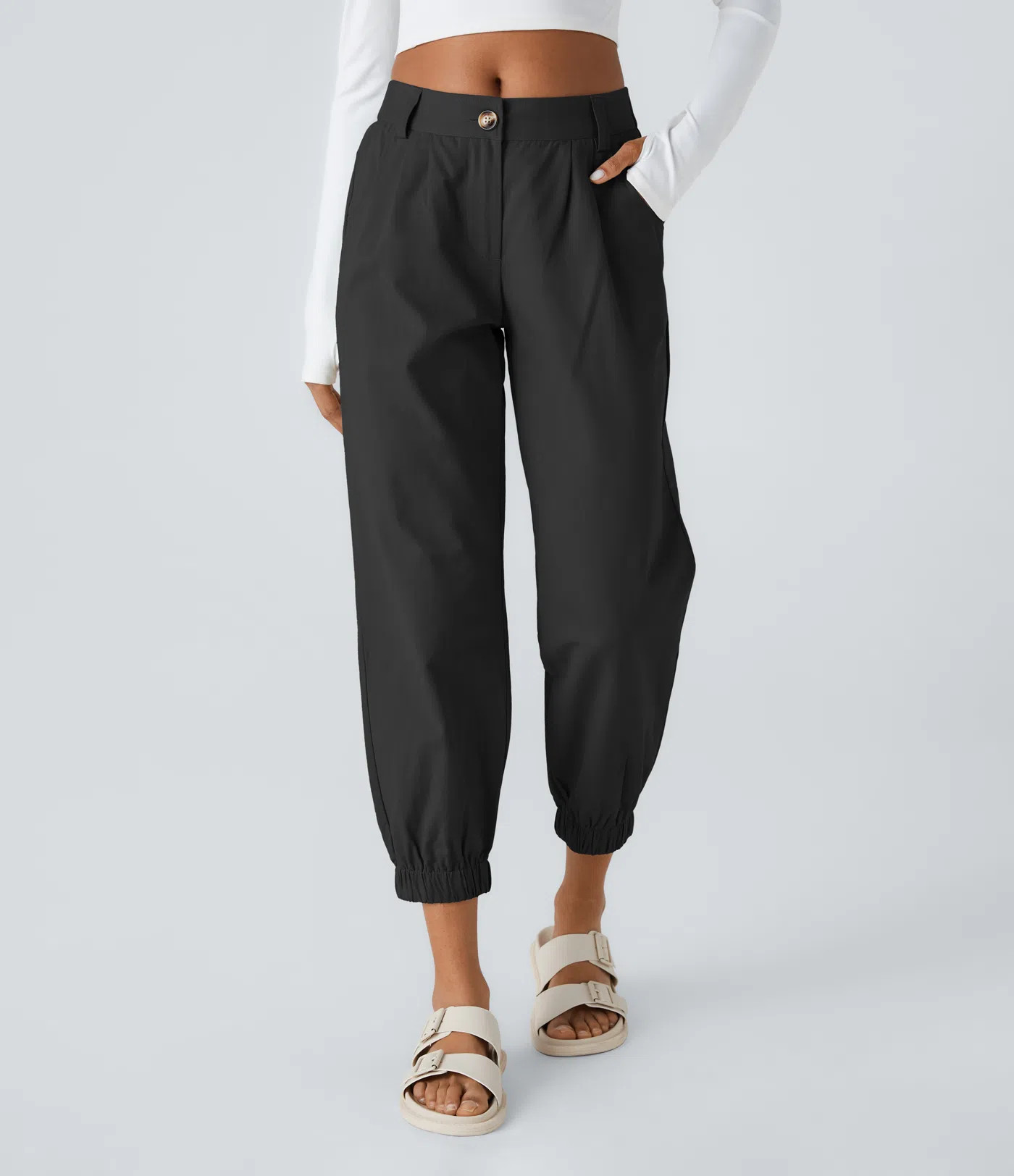 Women’s Mid Rise Casual Joggers with Pockets - Halara | HALARA