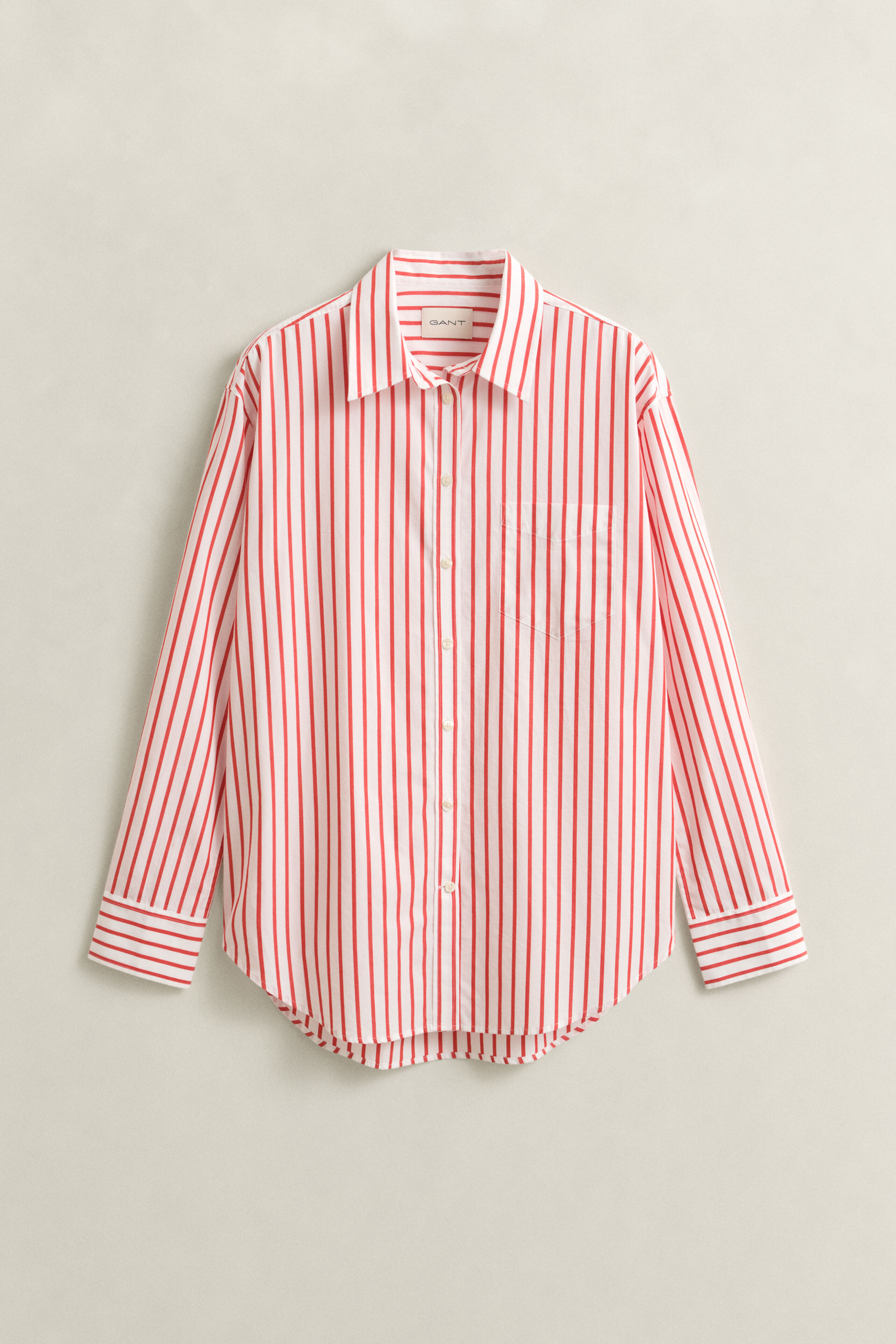 Camisa Relaxed Fit clásica de popelina a rayas | Gant