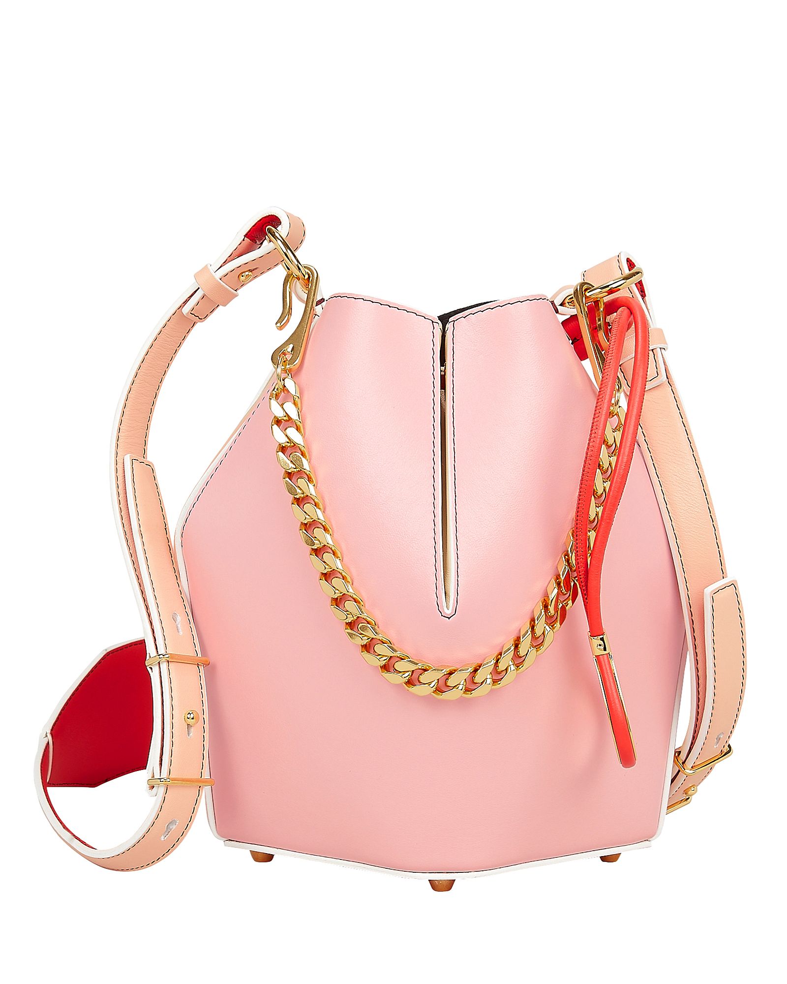 Alexander McQueen Pink Leather Small Bucket Bag Pink 1Size | Intermix