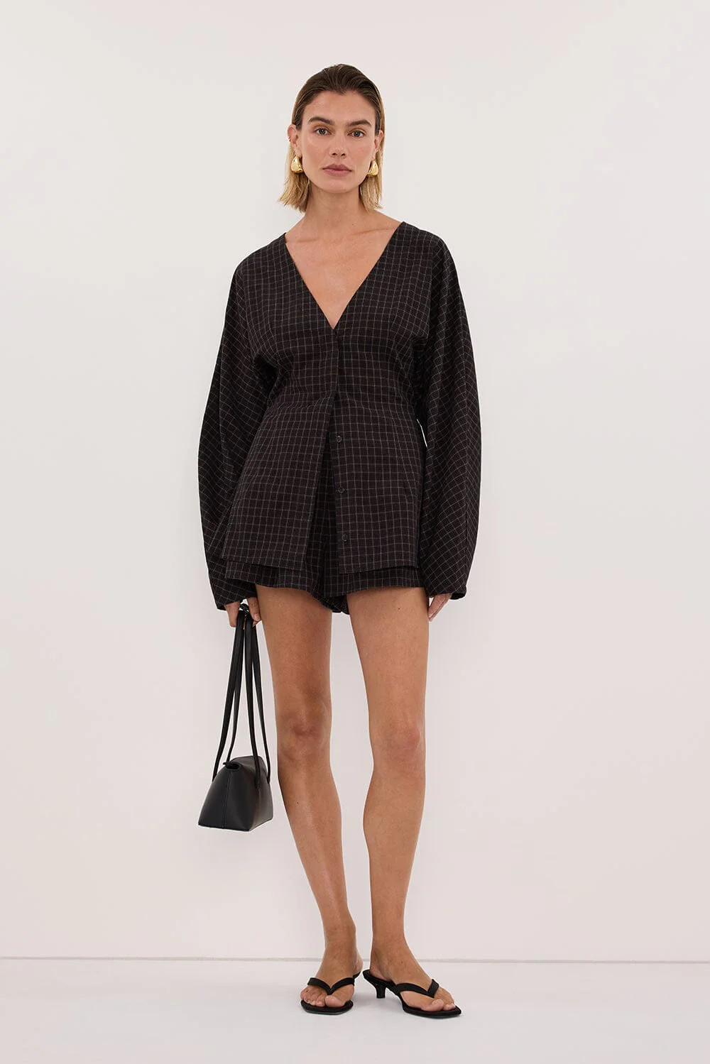 TOVA INK CHECK FITTED SHIRT | DISSH