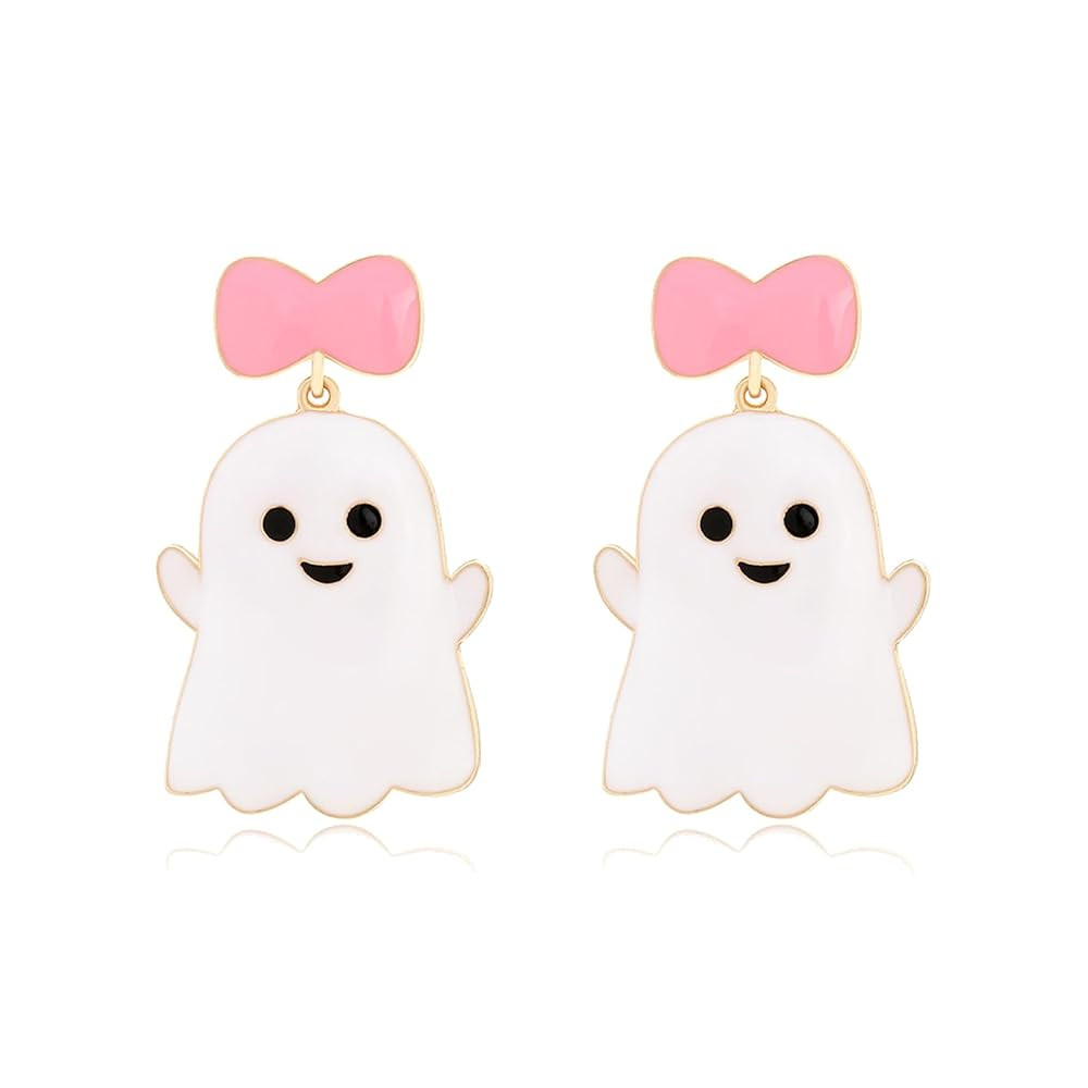2025 Halloween Earrings for Women Dangle Double-sided Printed Gothic Ghost Earrings for Halloween... | Amazon (US)