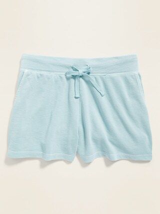 French Terry Drawstring Shorts for Women -- 3-inch inseam | Old Navy (US)