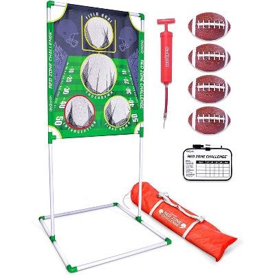 GoSports Red Zone Challenge 5 X 7 Foot Portable Football Toss Outdoor Backyard Lawn Game with 4 F... | Target