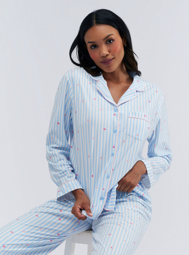 Striped Heart Pyjamas In A Bag | Boux Avenue | Boux Avenue (UK)