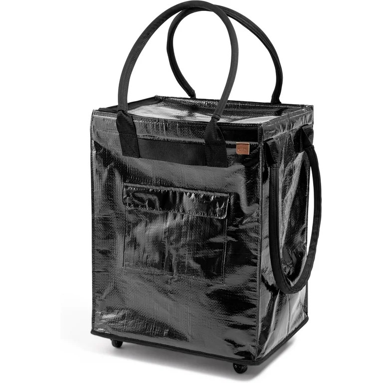 CleverMade Rolling Laundry Hauler - 90L - Black (1PK) | Walmart (US)