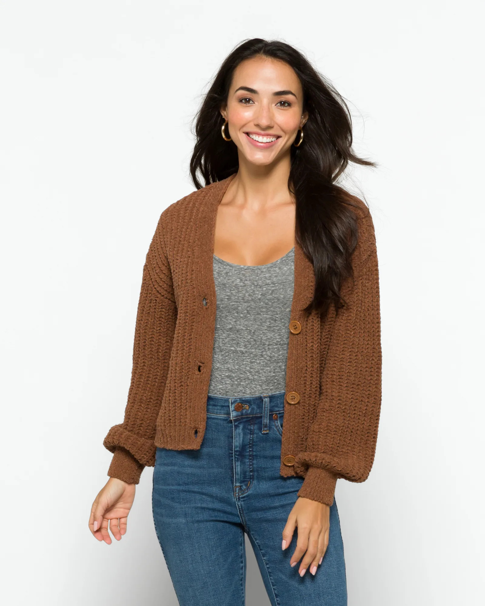 Audrey Cropped Button Front Cardigan | Stitch Fix