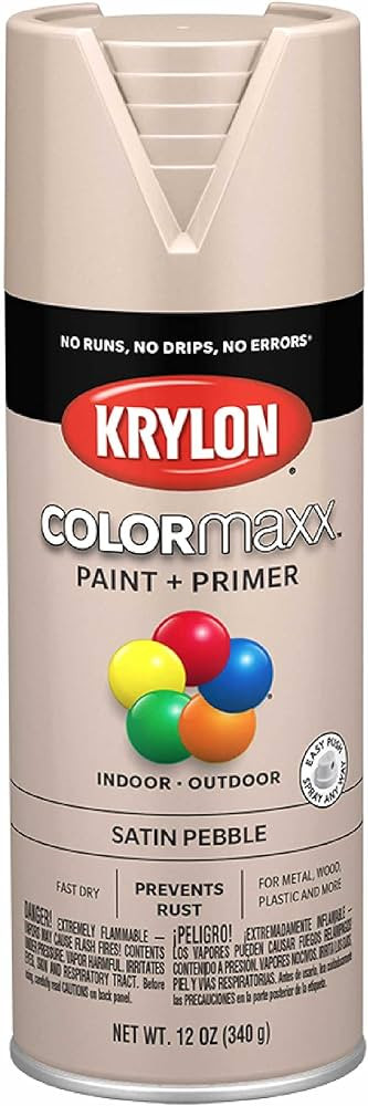Krylon K05572007 COLORmaxx, Pebble, Satin - 12 ounce | Amazon (US)