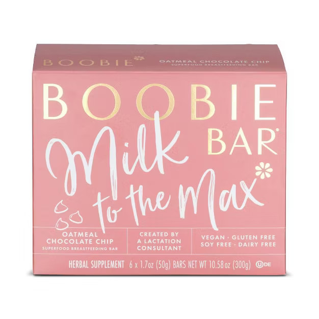 Boobie Bar Superfood Lactation Bar Oatmeal Chocolate Chip - 1.7oz/6ct | Target