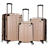 Rockland London Hardside Spinner Wheel Luggage, Champagne, 3-Piece Set (20/24/28) | Amazon (US)
