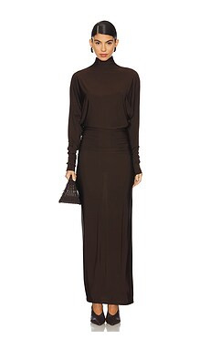 EAVES Shir Dress in Brown from Revolve.com | Revolve Clothing (Global)