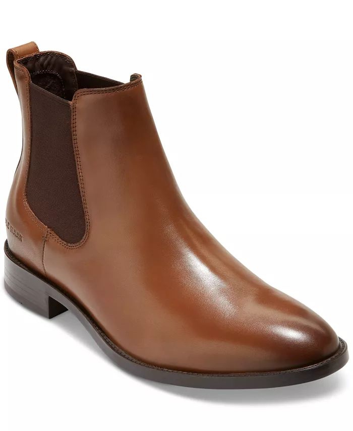 Men's Hawthorne Leather Pull-On Chelsea Boots | Macy's