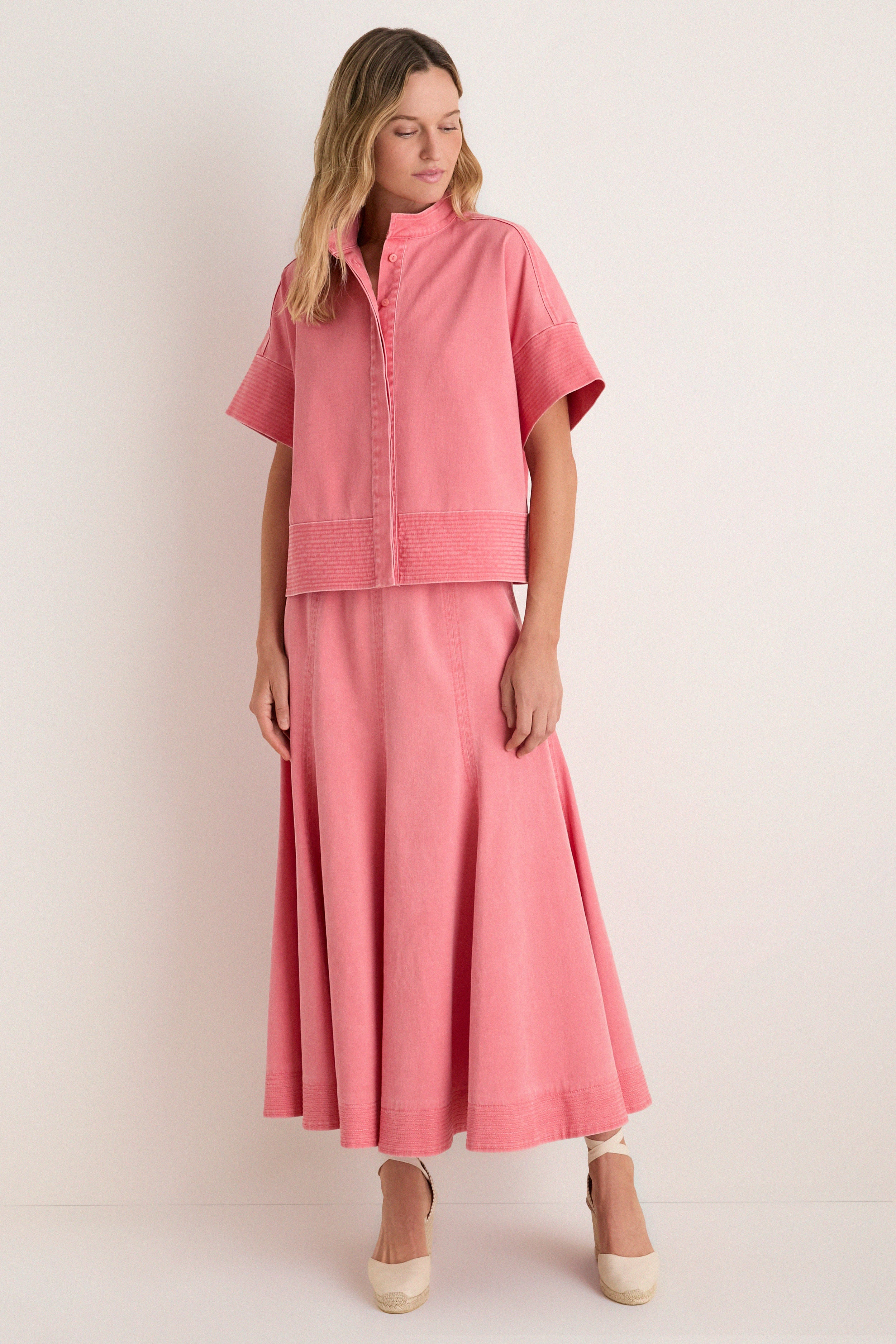 Nantucket Reds Stretch Twill Sofia Stitch Shirt | Tuckernuck (US)