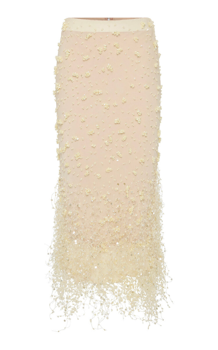 Anika Embellished Georgette Midi Skirt By Rachel Gilbert | Moda Operandi | Moda Operandi (Global)
