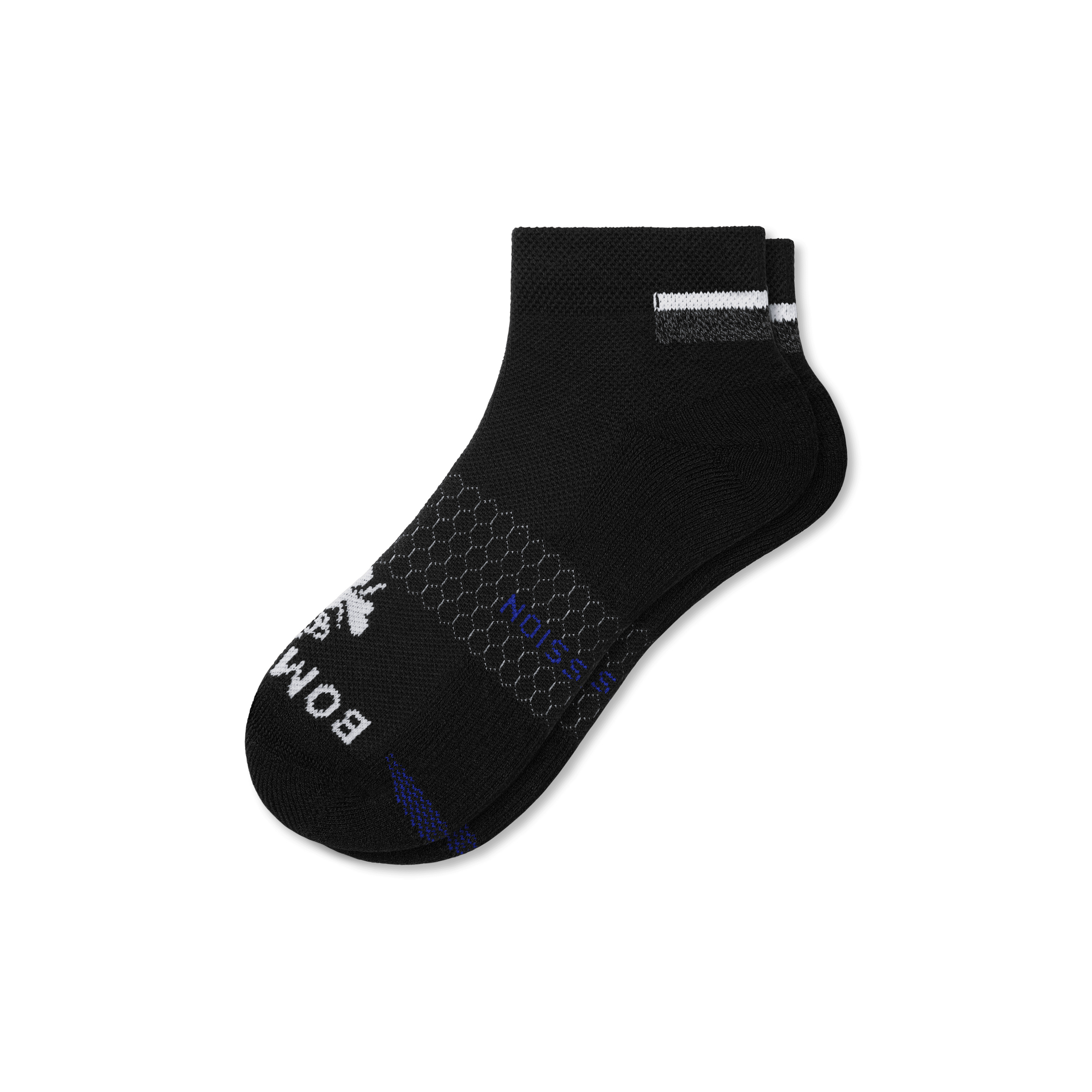 Women's Firm Compression Ankle Socks - Black - Large - Cotton Blend - Bombas | Bombas