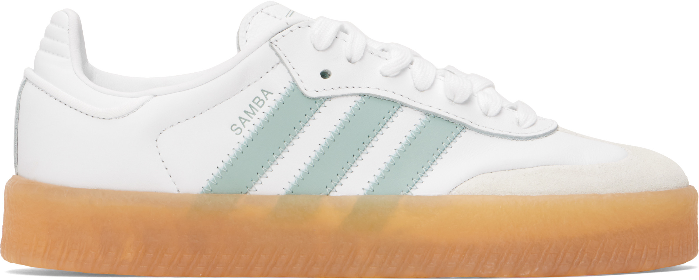 adidas Originals White & Blue Sambae Sneakers | SSENSE