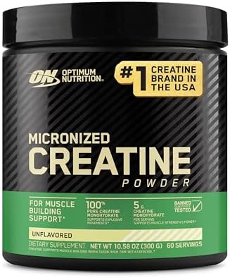 Optimum Nutrition Micronized Creatine Monohydrate Powder, Unflavored, 60 Servings, 300 Grams (Pac... | Amazon (US)