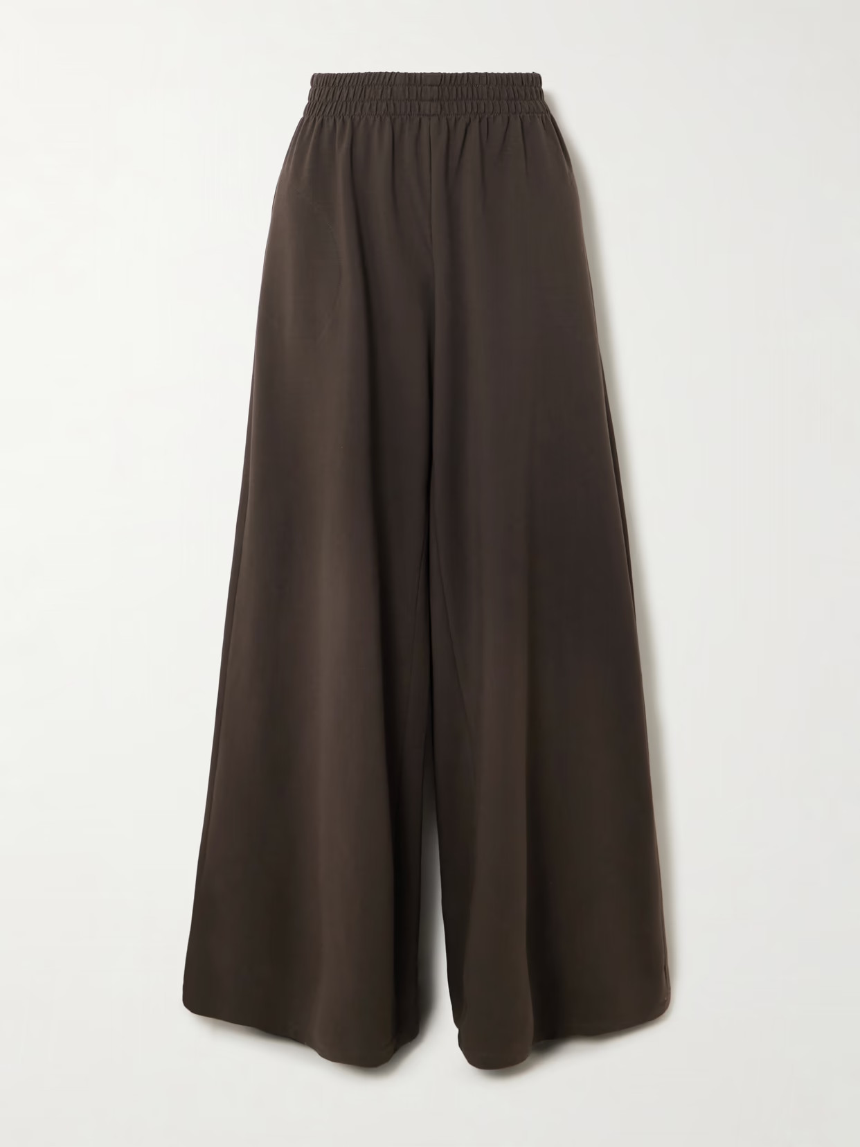 Norma Kamali - Stretch-cotton Jersey Wide-leg Track Pants - Brown | NET-A-PORTER (US)