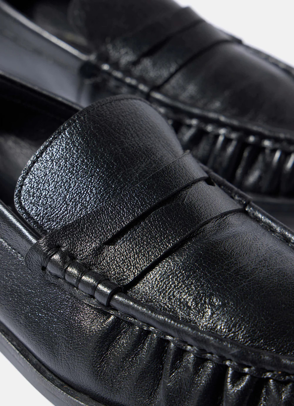 Gigi Black Leather Loafers | Mint Velvet