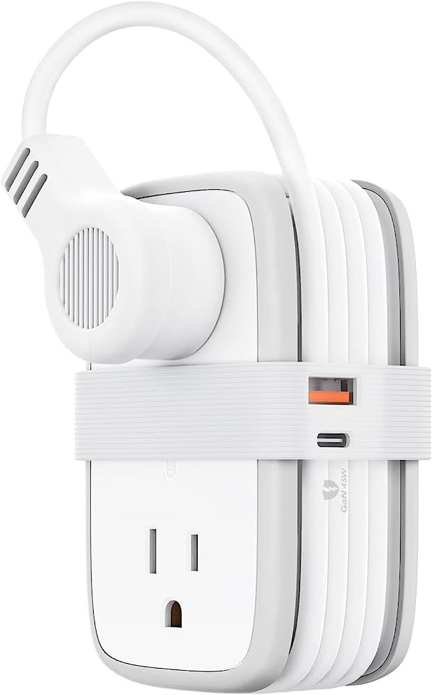 NTONPOWER Power Strip with USB C, 4 Outlets and GaN 45W USB C Ports, 4ft Retractable Extension Co... | Amazon (US)