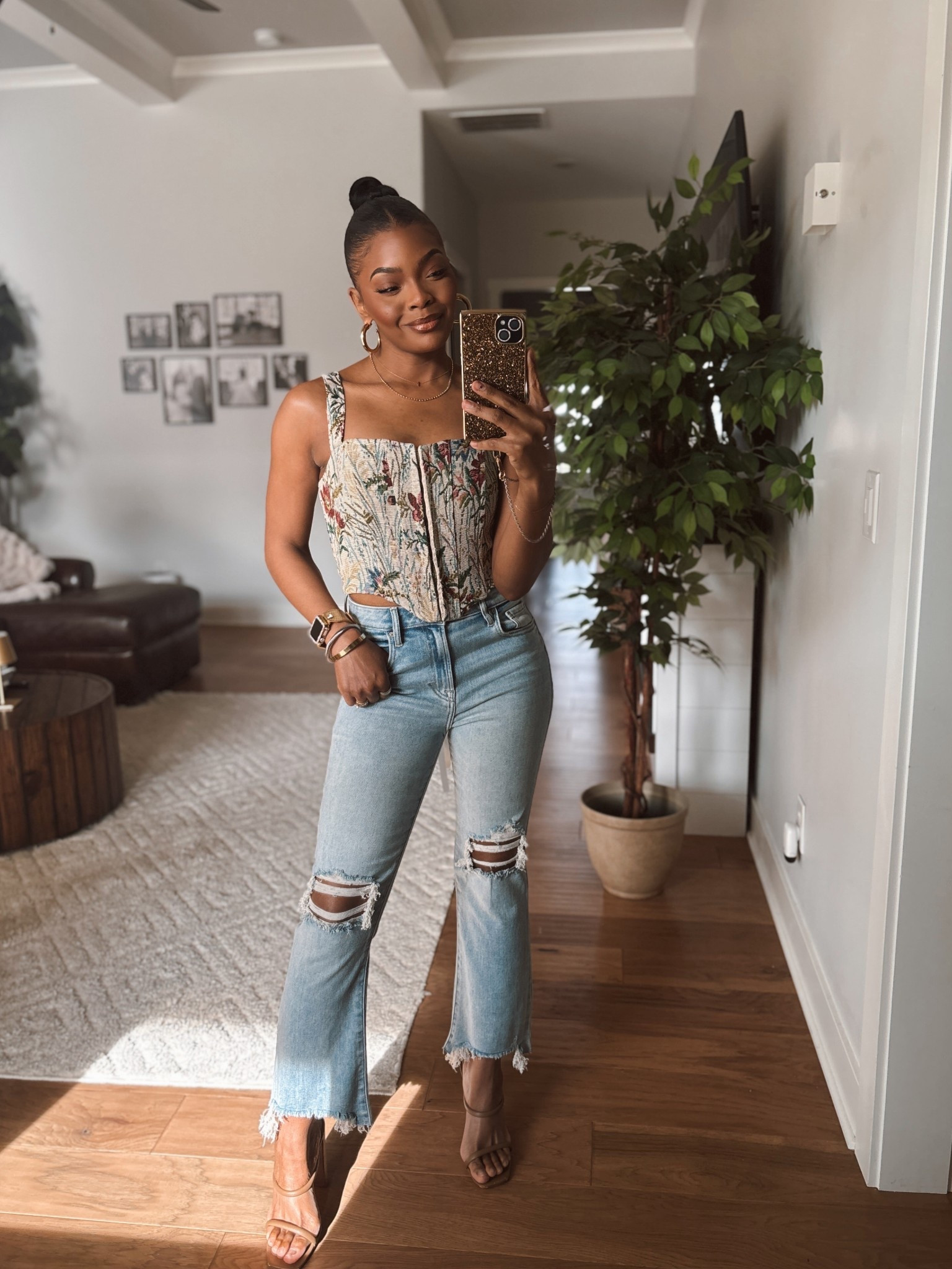 Spring denim outfit idea 🌿

This @VICI floral corset top is such a flattering piece. The structured fit makes it feel elevated but it’s still easy to wear with your favorite jeans.

I paired it with distressed denim and neutral heels for a casual but polished look that works for brunch, errands, or a casual date night.

Code JASMINEM35

#LTKSpringSale #LTKgrwm #LTKootd