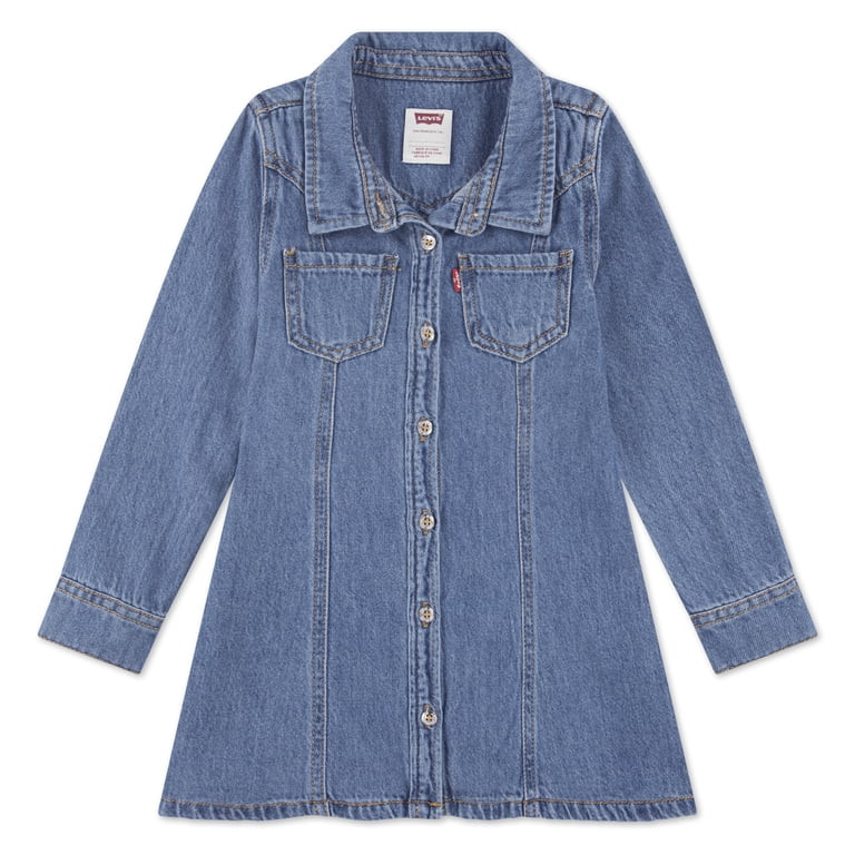 Levi's Girls Western Denim Shirt Dress, Sizes 4-6X | Walmart (US)