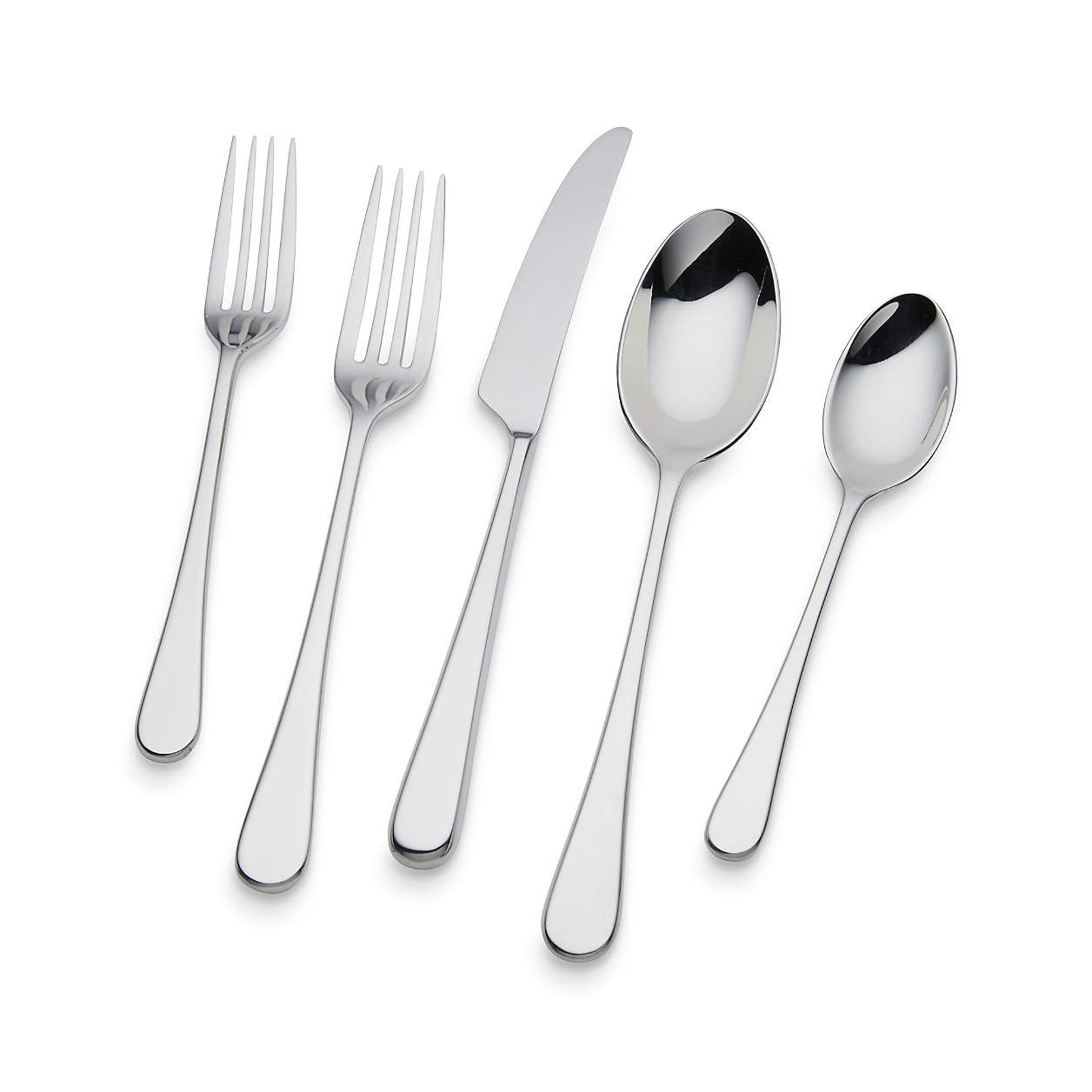 Iona Mirror 5-Piece Flatware Place Setting + Reviews | Crate & Barrel | Crate & Barrel