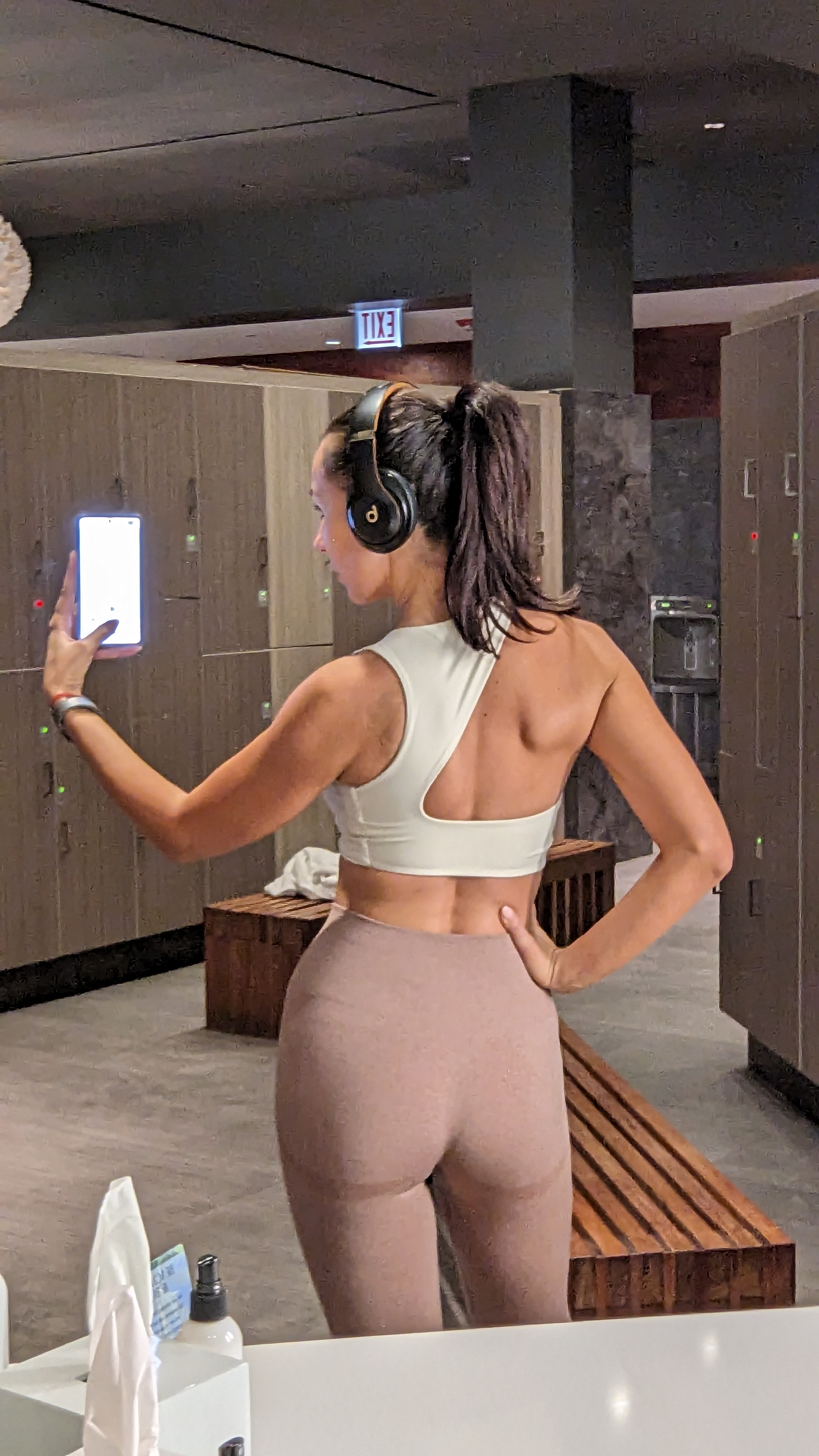New gym set check! Obsessed with this asymmetrical bra and the buttery soft fit of these high-waisted leggings. Perfect for leg day! Linked the whole look + my gym playlist essentials. #GymFit #ActivewearStyle #LegDay 

 #LTKdayinmylife #LTKfitnessgoals #LTKSaleAlert