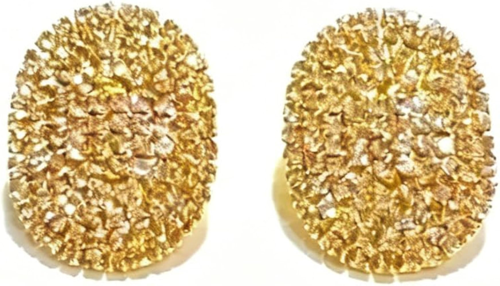 Rhinestone Oval Statement Stud Earrings for Women, Sparkling Crystal Pave Bling Earrings Bold Rou... | Amazon (US)
