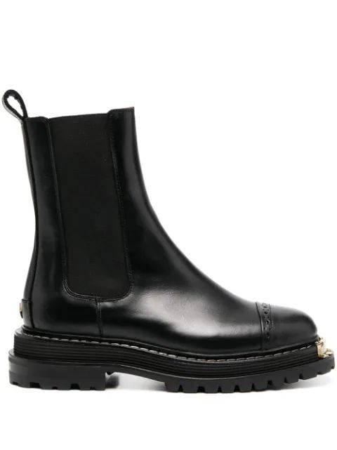 mid-calf leather boots | Farfetch (US)