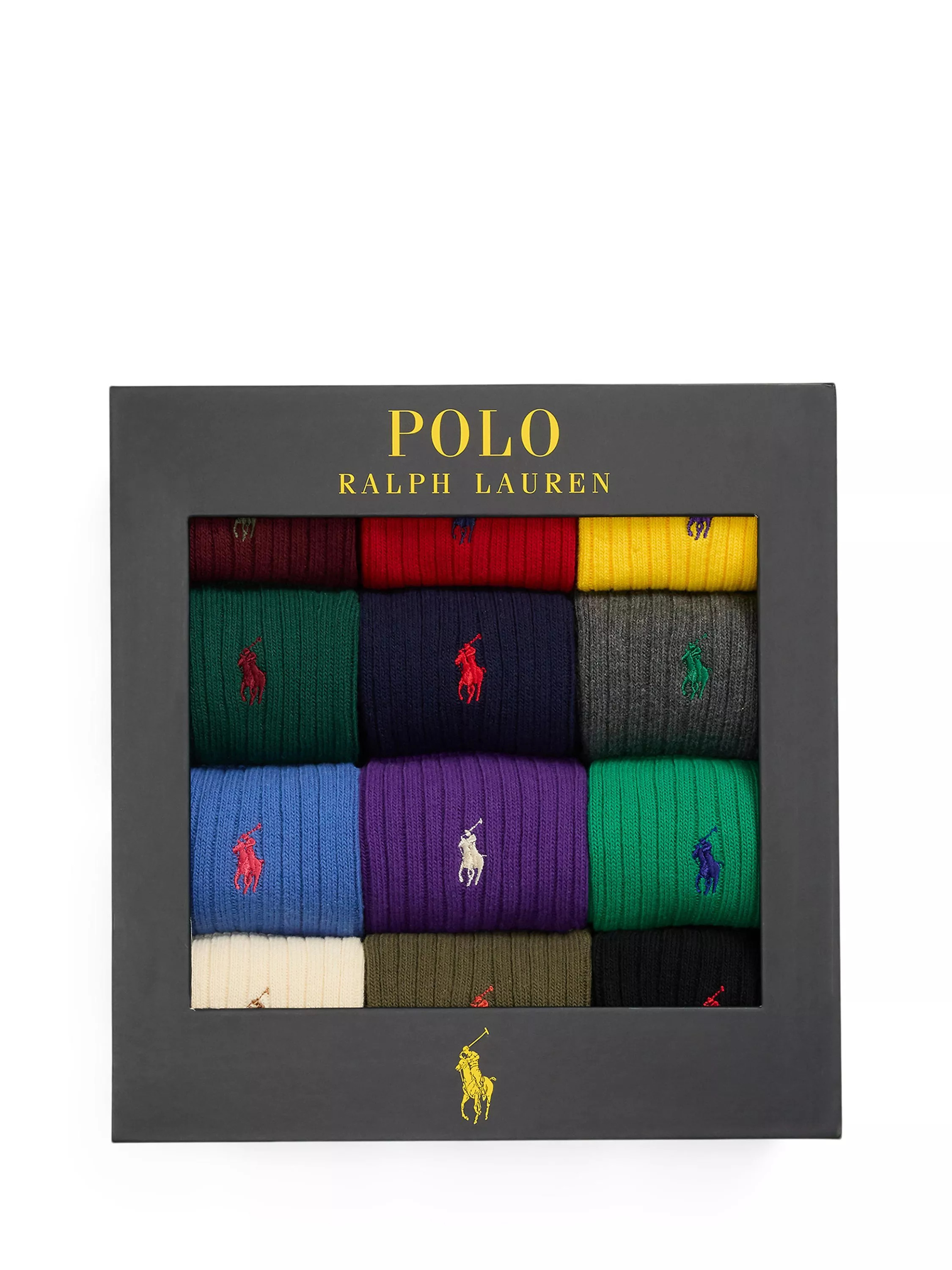 Ralph Lauren Polo Pony Cotton Blend Socks, Pack of 12 | John Lewis (UK)