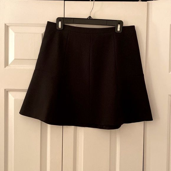 J. Crew fit & flare black crepe mini skirt size 8 | Poshmark
