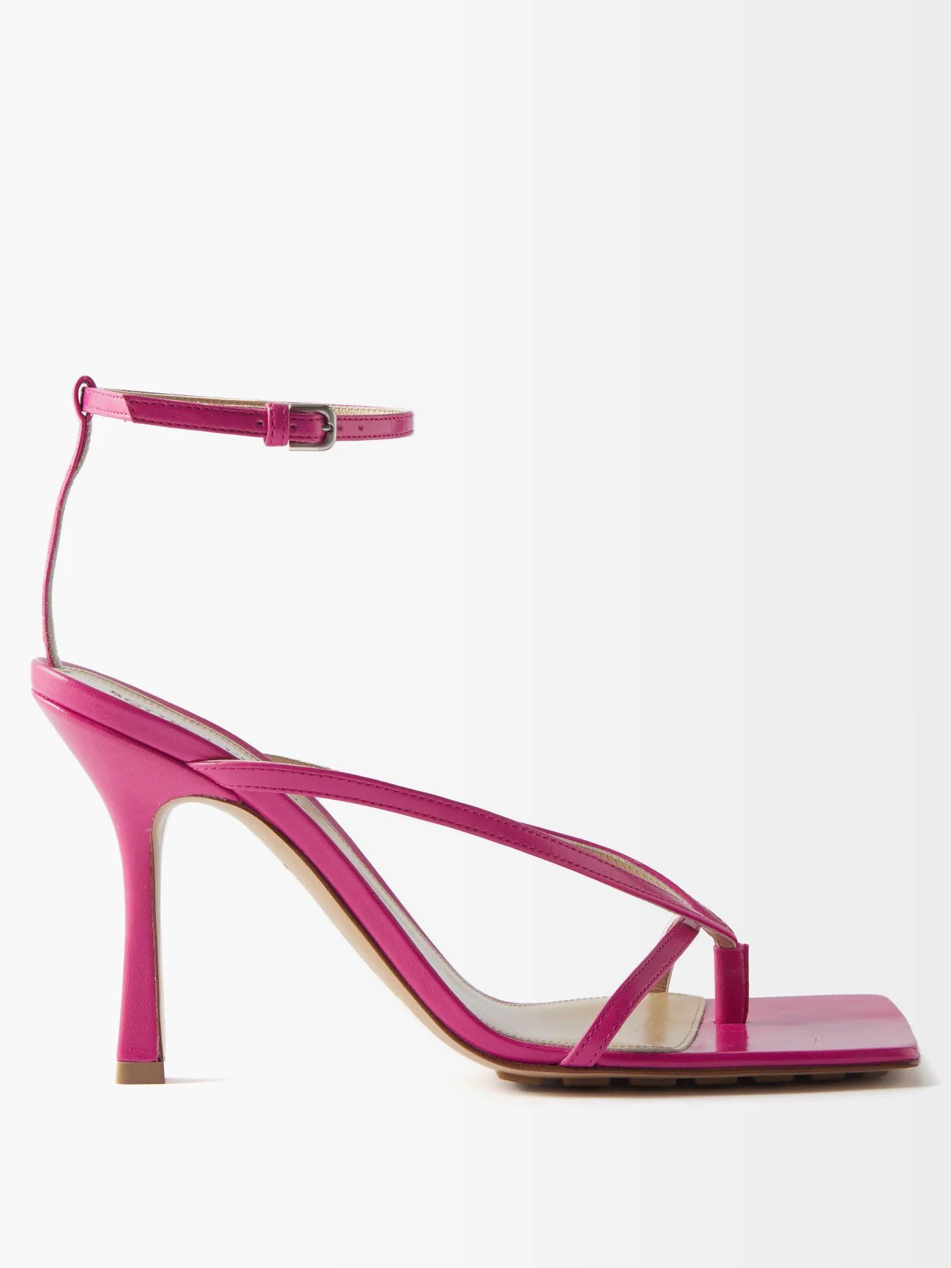 Stretch square-toe leather sandals | Matches (UK)