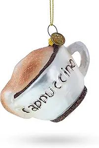 Steaming Cappuccino Cup - Blown Glass Christmas Ornament | Amazon (US)