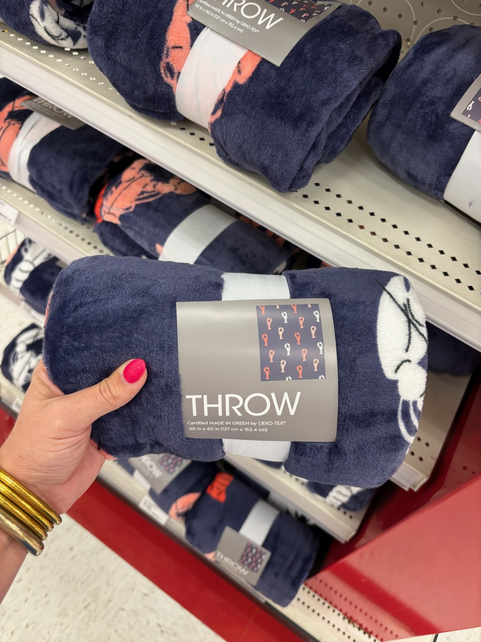 Cozy throw blanket with a cute lobster print!🦞 Perfect for those cooler summer nights! 

 #LTKHome #LTKTravel
