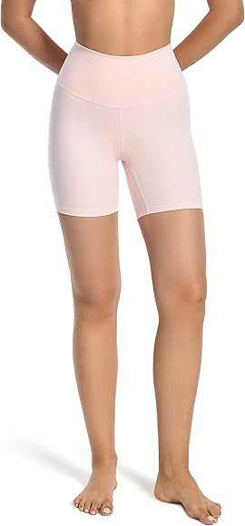YUNOGA Women's High Waisted Yoga Shorts - 6"/ 8" Workout Athletic Biker Shorts | Amazon (US)