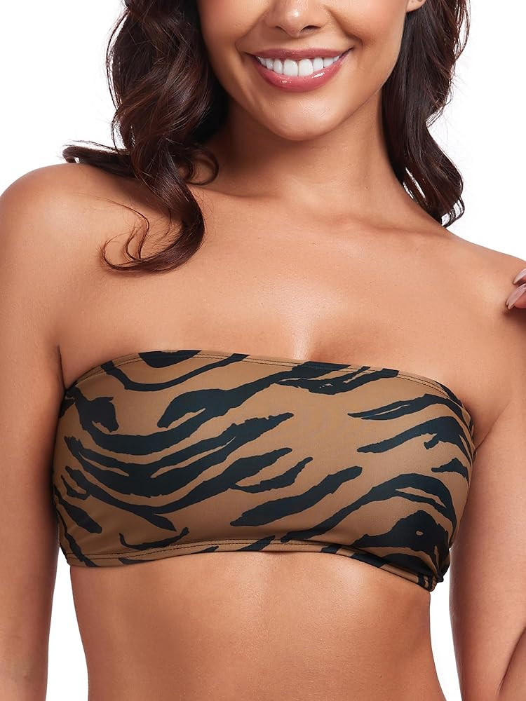 RELLECIGA Women's Bandeau Bikini Top | Amazon (US)