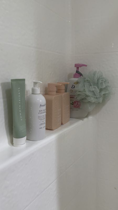 My current bathroom shower favorites 🌸 Monday shampoo and conditioner, @dove body wash, @summerfridays gel cleanser, and @fresh rose face wash 🌹 

#LTKbeauty #LTKxSephora #LTKfindsunder50